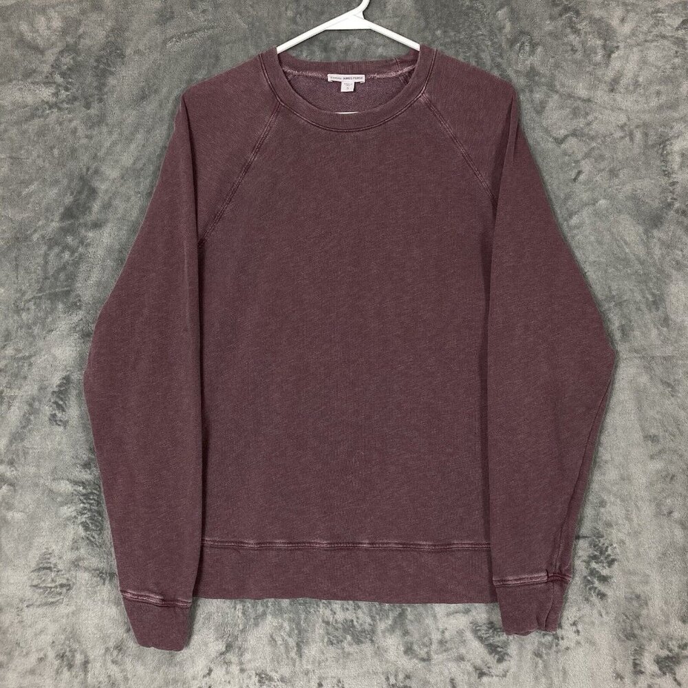 James Perse Womens Vintage French Terry Sweatshirt Size 0 XS Purple Minimalist